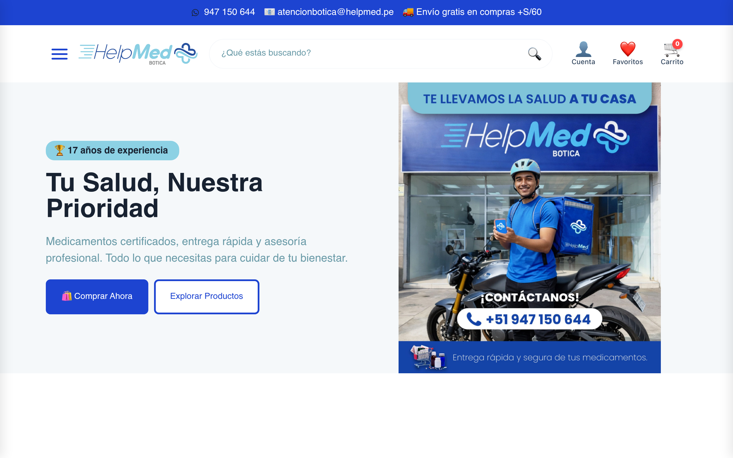 Botica HelpMed - E-commerce Farmacéutico